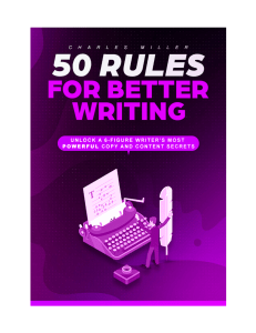 50 Rules For Better Writing