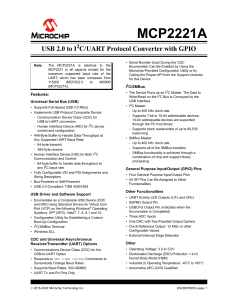 Microchip - MCP2221A - datasheet - 2020-06