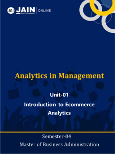 JO MBA S4 Analytics in Management U1