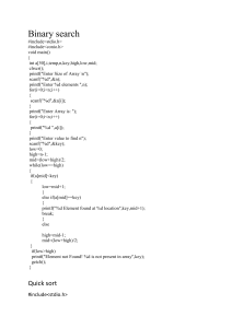 Binary search