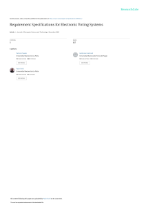 Requirement Specifications for Electronic Voting S