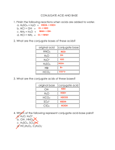 JC2 Chemistry Worksheet 1 Equilibria