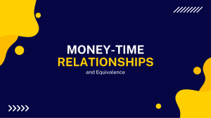 Money-Time Relationship