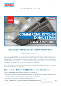 Commercial Kitchen Exhaust Fan Installation Guide - Kitchen Services