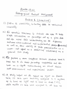 Math Assignment: Statistics & Data Analysis