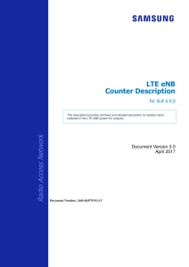 LTE eNB Counter Description for SLR 6 0