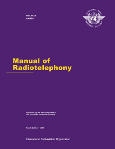 ICAO Doc 9432 Manual of Radiotelephony (4th ed. 2007)