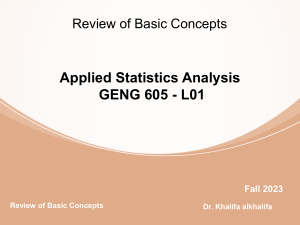 Week 1 - Review of Basic Concepts