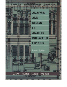 analysis and design of analog IC gray lewis meyer