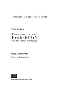 Probability Solutions Manual: Fundamentals & Stochastic Processes