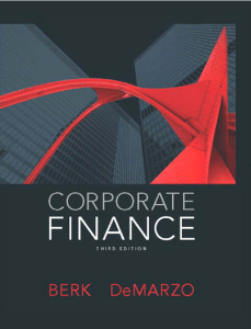 203 Finance Corporate Finance