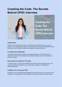 Cracking the Code  The Secrets Behind UPSC Interview.