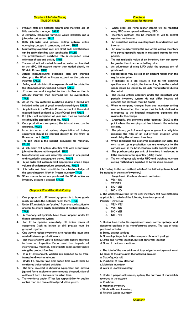 COST ACCOUNTING
