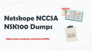 Netskope NCCSA NSK100 Practice Exam Dumps