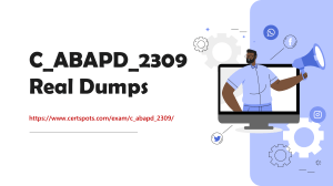 SAP Back-End Developer-ABAP Cloud C ABAPD 2309 Dumps