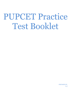 PUPCET-PRACTICE-TEST