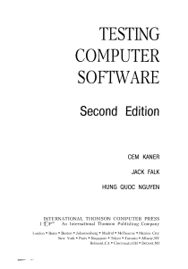 Testing computer software+Kaner