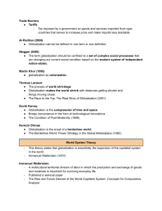 Globalization Theories & History