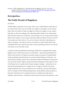 4 GertnerJ - Futile Pursuit of Happiness - NYT 