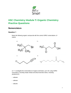 Chemistry Module 7 Practice Questions