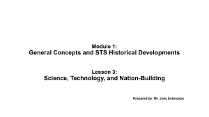 Module 1 Lesson 3 Science, Technology, and Nation-Building