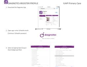 Registering Diagnotes Profile