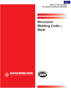 Structural Welding Code - Steel