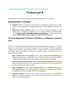 Python and R language