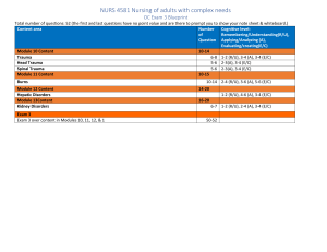 OC Exam 3 Blueprint