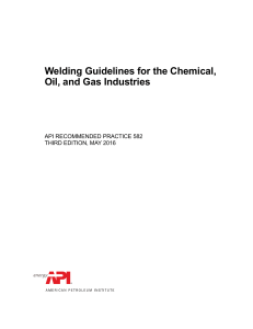 API RP 582-2016-Welding Guidelines for chemical,oil & gas Industries