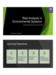 Lecture 7 Risk Analysis