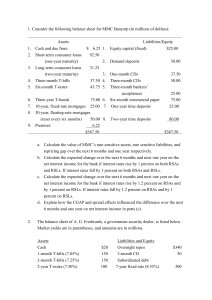 Financial Institution Problem Set: Balance Sheet Analysis