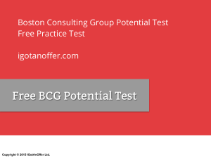BCG Online Test SAMPLE-1