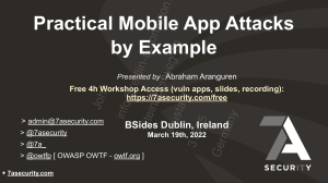 Practical Mobile App Attacks by Example