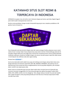 KATANA4D SITUS SLOT RESMI & TERPERCAYA DI INDONESIA