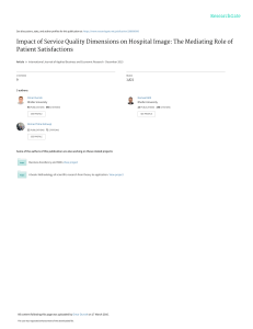 IMPACTOFSERVICEQUALITYDIMENSIONSONHOSPITALIMAGETHEMEDIATINGROLEOFPATIENTSATISFACTIONS