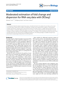 Moderated estimation of fold change and dispersion for RNA-seq data with DESeq2