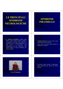 L'esame neurologico - le principali sindromi neurologiche