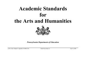 Art academic standards