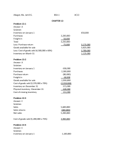 Abagat AC13 Chapter 13 Grossprofit method