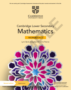 Cambridge  Maths WBgrade 7