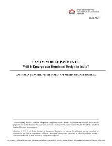 Case Paytm Mobile Payments