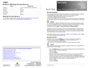 NetVanta 1550 Series Quick Start Guide