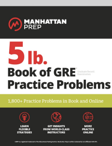 5 lb. Book of GRE Practice Problems - Manhattan Prep 2018-1 (1)