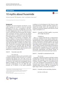 10 Myths About Frusemide!