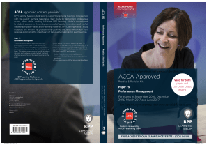 ACCA - F5 Performance Management - Revision Kit 2016-2017