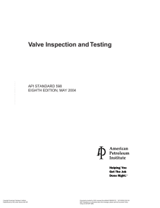 API 598 8th Ed 2004 - Valve Inspection and Testing