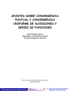 Apuntes sobre convergencia puntual y uniforme de sucesiones y series de funciones 2008