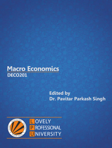 DECO201 MACRO ECONOMICS ENGLISH