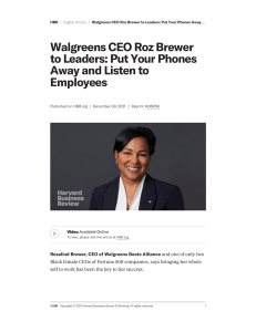 Walgreens CEO Roz Brewer to Leaders